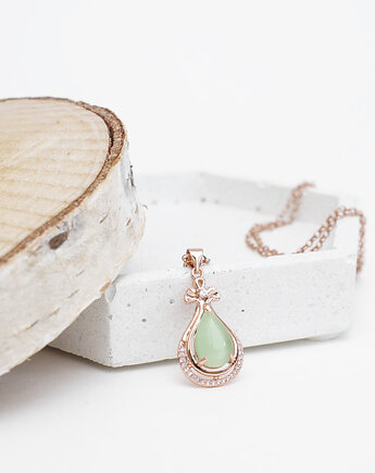 Naszyjnik 'Velvetina' - różowe srebro, LaMia Jewellery