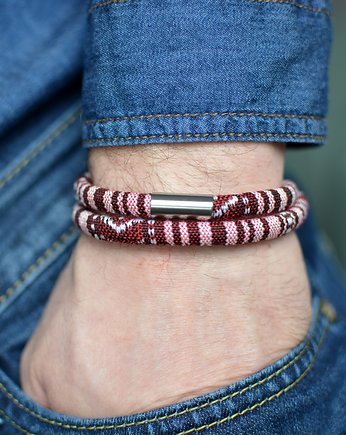 Bransoletka MĘSKA BOHO NAZCA DUO SATIN STEEL, Beezoo