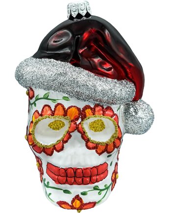 Bombka choinkowa: Czaszka Meksykańska: biała, Syn Bombkarza