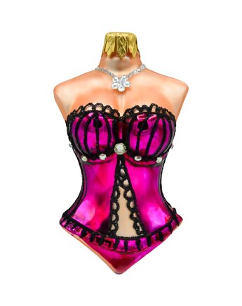 Bombka choinkowa: Gorset damski: różowy, Syn Bombkarza