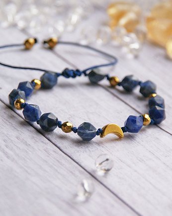 Amulet LUNULA - sodalit - uspokaja, kaktusia