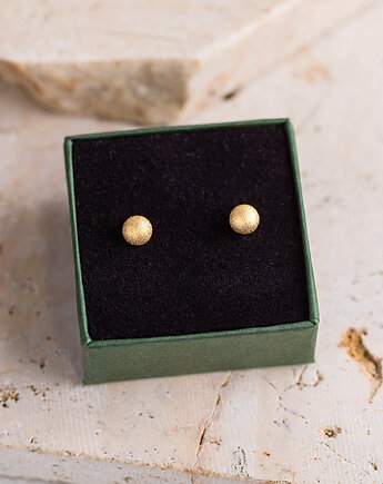 Kolczyki pozłacane kulki, baj.KA