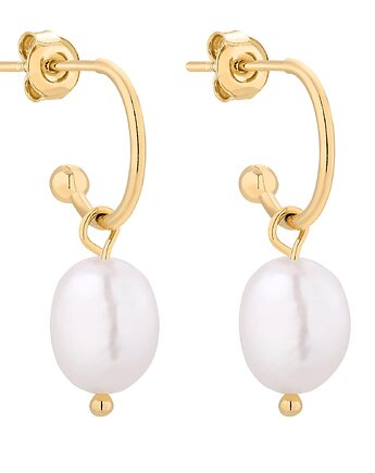 Złote kolczyki z naturalnymi perłami, SOTHO
