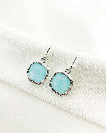 Kolczyki srebrne BLUE ICE- kolczyki z błękitnymi kamieniami,eleganckie, Anemon Atelier
