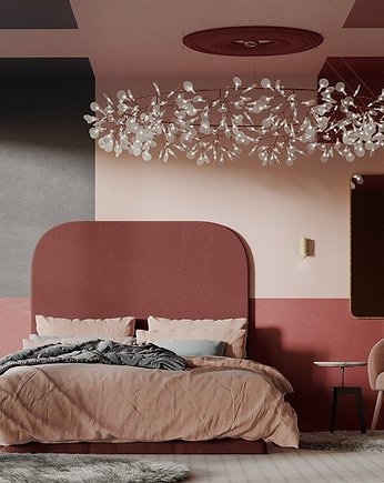 Łóżko tapicerowane PLUM 5 z pojemnikiem na pościel  proj.Katarzyna Jasyk, Happy Barok