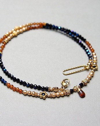 Spinel i granaty /choker/ 11.03.25 naszyjnik - Szlachetna kolekcja, KiKa pracownia