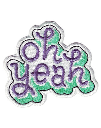 Naszywka naprasowanka OH YEAH termoprzylepna haft 7,7x7cm, Wyszywane