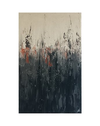 ASHES WITHIN 50x80 abstrakcja obraz, Joanna Bilska