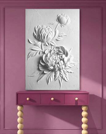 Gipsowa płaskorzeźba, dekoracja ścienna, strukturalny obraz  Piwinii, Tati WALLART