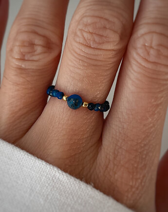 Pierścionek elastyczny lapis lazuli, Bring Biżuteria
