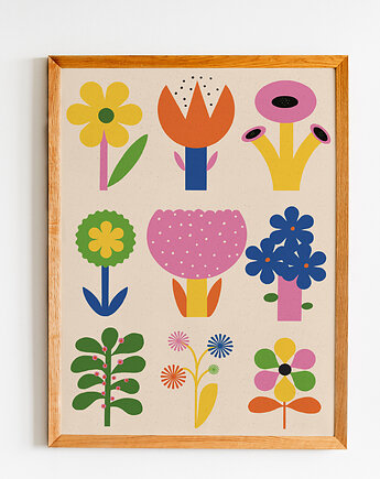 Plakat kolorowe kwiaty, MUKI design