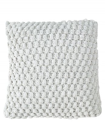 Poduszka Cosy I biała knitted dziergana 45cm, Home Design