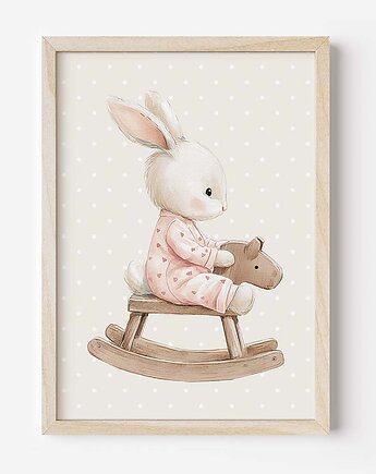 Plakat Na Ścianę Dla Dziewczynki Różowe króliczki nr. 4, Dekoracjan