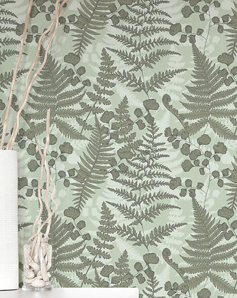 Tapeta Green Fern. Zielona paprotka.Chasing The Song, Patternosophy