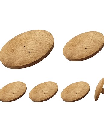 Drewniany wieszak, kropki, grzybki dots dąb, Drewniane dodatki