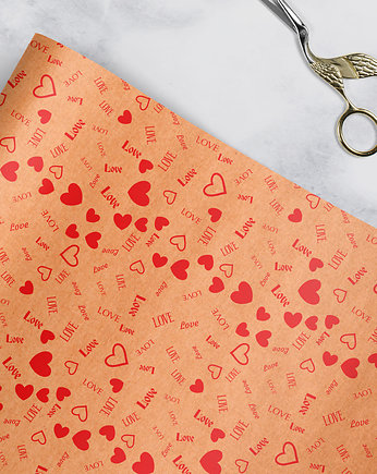 papier do pakowania -  LOVE - P-083k, Wrap and Pack