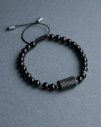 Męska bransoletka ochronna onyks i turmalin, AT NOON