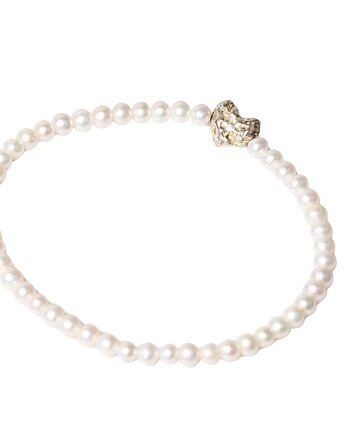 Bransoletka z perłami i srebrnym serduszkiem Organica, Blooming Stones