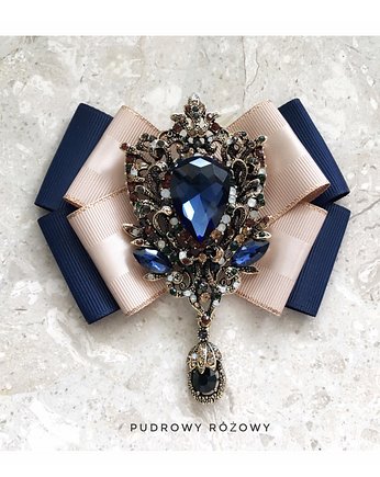 Brosza z Ogromnym kryształem 1 szt NEW, Pudrowy Różowy
