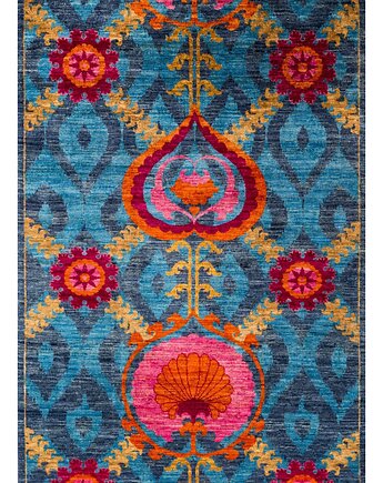 Elegancki Dywan Suzani - Fuksja, Pomarańcz, Niebieski 120x180 cm, Nilla Home