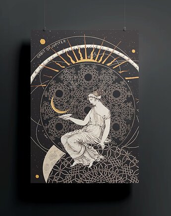 Plakat - kolaż - Celestial Bond - A4, Natalia Polasik