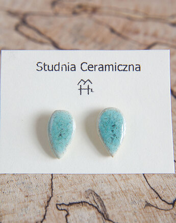 Kolczyki ceramiczne łezki, studnia ceramiczna