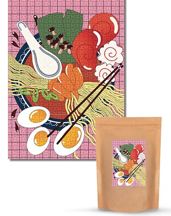 Muno Puzzle Ramen Bowl by Ewela Grygiel 1000 el. w eco woreczku, MUNO puzzle