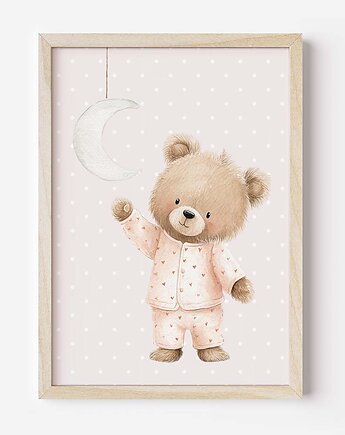 Plakat Na Ścianę Dla Dziewczynki Różowe misie nr. 14, Dekoracjan