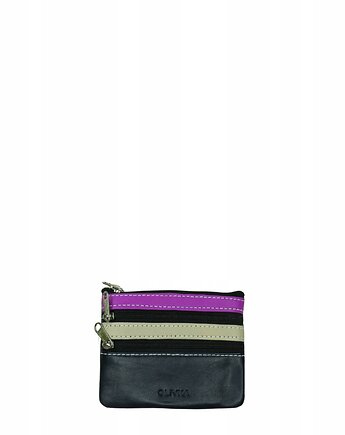 Saszetka skórzana na klucze z kółkiem monety bilonówka skórzana OLIVKA, Olivka Warsaw