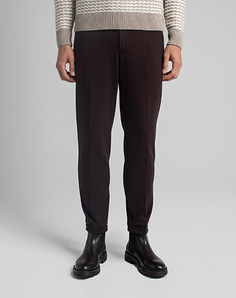 Spodnie prossedi brązowe slim fit, BORGIO