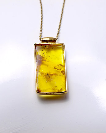 Naturalny wisiorek z bursztynu z inkluzją, POLLY Design