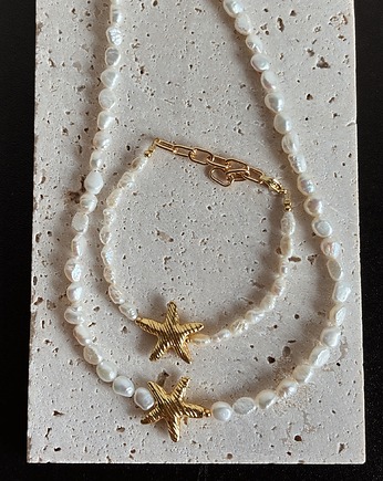 Naszyjnik z pereł naturalnych gwiazda, Chmolowska Jewellery