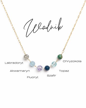 Twój ZODIAK, Naszyjnik Glam, Wodnik, złoty, GLAM