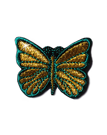 Naszywka Gold Butterfly in Emerald, HafnaHaft
