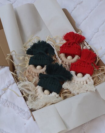 Zestaw ozdób choinkowych - krasnale, ManufakTurka