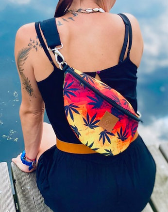 Nerka / torebka Mili Belt Bag L - liście reggae, Militu
