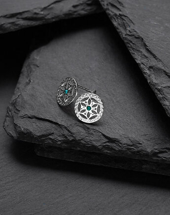 Góralska rozeta - kolczyki na sztyftach, Szkatułka Emi