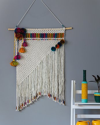 Makrama/macraweave  60 cm x 75 cm, W sznurkach Zakrecona