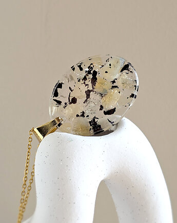 Cytryn i czarny turmalin naszyjnik owal, Magneska