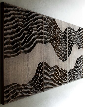 Zestaw paneli ściennych Sztolnia - lity dąb, navdesign