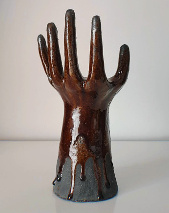 Dłoń ceramiczna brązowa, LaKama