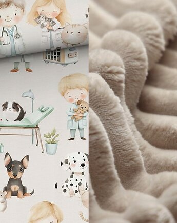 WYJĄTKOWY koc _ narzuta _ zwierzątka u weterynarza _ 155x200 cm, MOJAMAJA