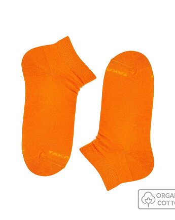 Pomarańczowe stopki z bawełny organicznej 36-40, OKAZJE - Prezenty na 18 dla chłopaka