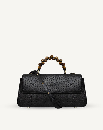 "Audrey Baguette" z tygrysim okiem, skóra na wzór strusia. Dwa kolory, Hedonism