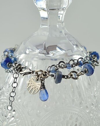 Kianit w srebrze - bransoletka, Sunflower Kornelia Kubinowska