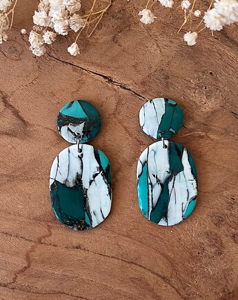 Abstrakcyjne kolczyki z gliny, Lemens.clay