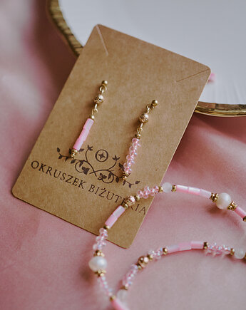 Kolczyki I'm just a girl, lawa i masa perłowa; kolekcja El Dorado, Okruszek Biżuteria