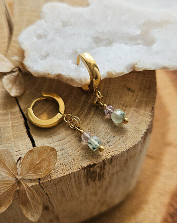 Kolczyki z fluorytem i frenitem, REVEAL