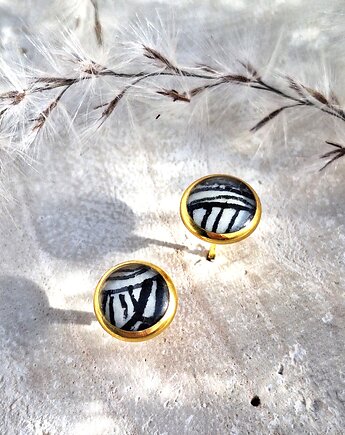 Kolczyki z kolekcji Zebra, Slow Jewelry