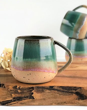 Kubek Beczułka ręcznie robiony  320 ml  - Rajska Plaża, Ceramika Tyka